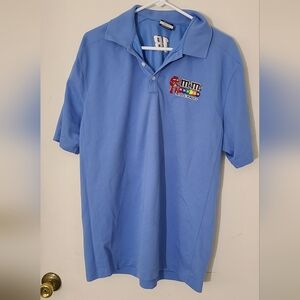 #18 Kyle Busch Blue M&M's Nike Sky Blue Polo Shirt XL (See Notes)